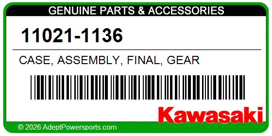 Kawasaki 11021-1136 Case, Assembly, Final, Gear