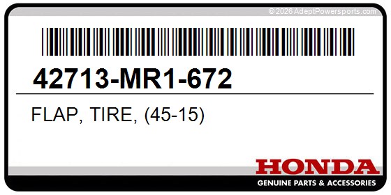 Honda 42713-MR1-672 Flap, Tire, (45-15)