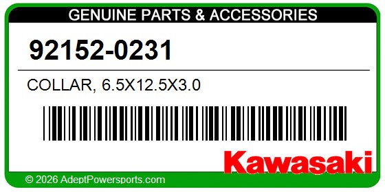 Kawasaki 92152-0231 Collar, 6.5X12.5X3.0