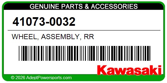 Kawasaki 41073-0032 Wheel, Assembly, Rr