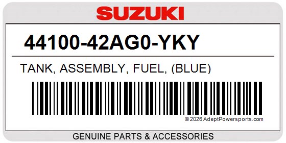 Suzuki 44100-42AG0-YKY Tank, Assembly, Fuel, (Blue)