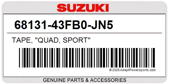 Suzuki 68131-43FB0-JN5 Tape, "Quad, Sport"