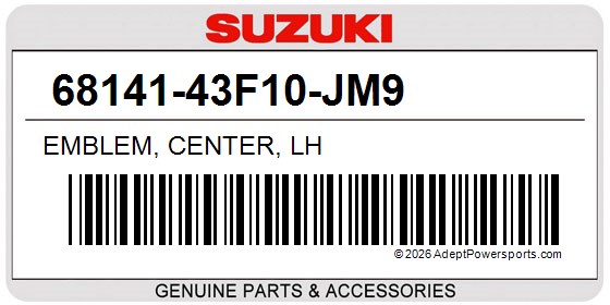 Suzuki 68141-43F10-JM9 Emblem, Center, Lh
