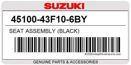 Suzuki 45100-43F10-6BY Seat Assembly (Black)