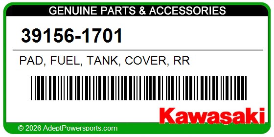 Kawasaki 39156-1701 Pad, Fuel, Tank, Cover, Rr