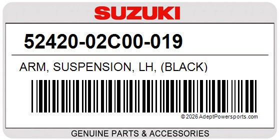 Suzuki 52420-02C00-019 Arm, Suspension, Lh, (Black)