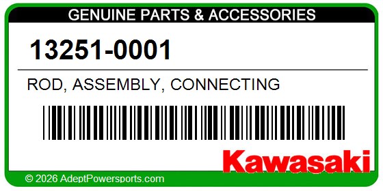 Kawasaki 13251-0001 Rod, Assembly, Connecting