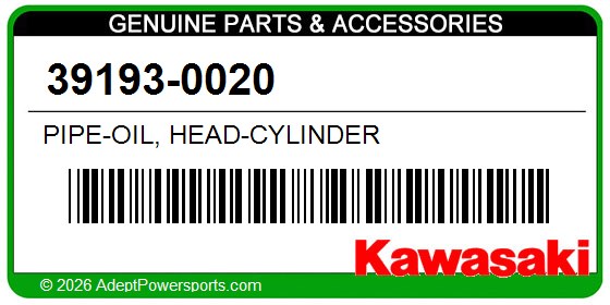 Kawasaki 39193-0020 Pipe-Oil, Head-Cylinder