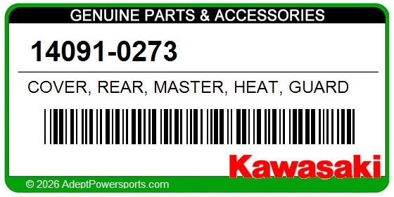 Kawasaki 14091-0273 Cover, Rear, Master, Heat, Guard