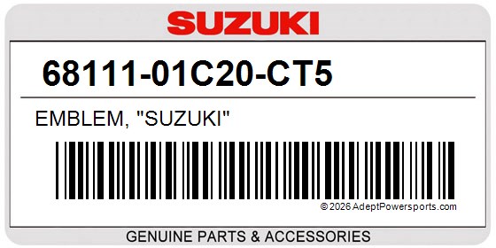 Suzuki 68111-01C20-CT5 Emblem, "Suzuki"