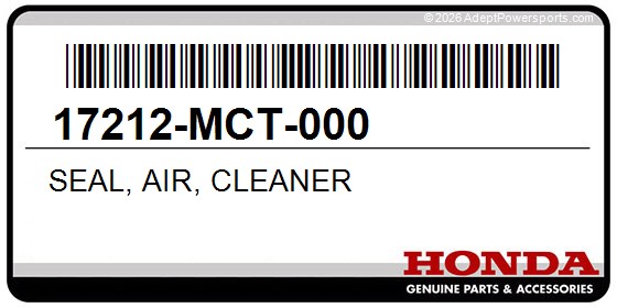 Honda 17212-MCT-000 Seal, Air, Cleaner