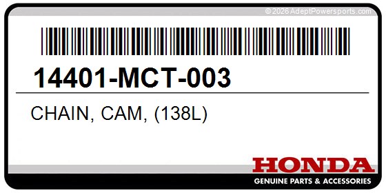 Honda 14401-MCT-003 Chain, Cam, (138L)