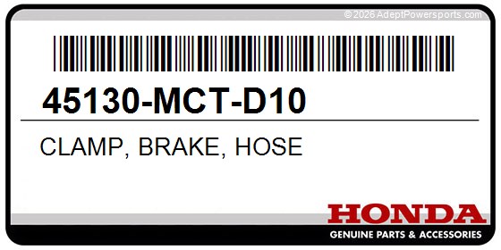 Honda 45130-MCT-D10 Clamp, Brake, Hose