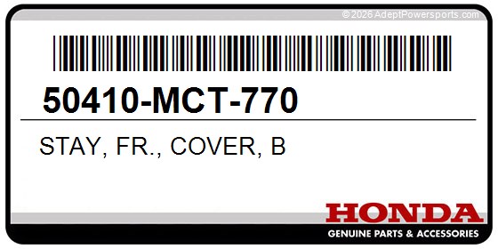 Honda 50410-MCT-770 Stay, Fr., Cover, B