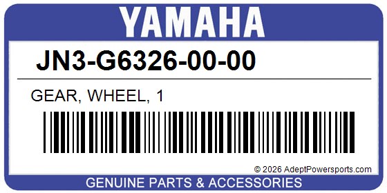 Yamaha JN3-G6326-00-00 Gear, Wheel, 1