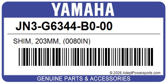 Yamaha JN3-G6344-B0-00 Shim, 203Mm, (0080In)