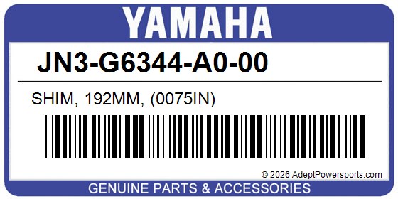 Yamaha JN3-G6344-A0-00 Shim, 192Mm, (0075In)