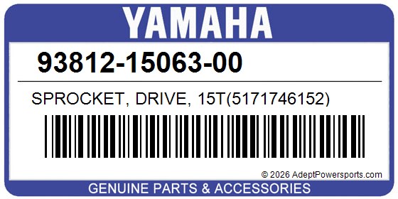 Yamaha 93812-15063-00 Sprocket, Drive, 15T(5171746152)