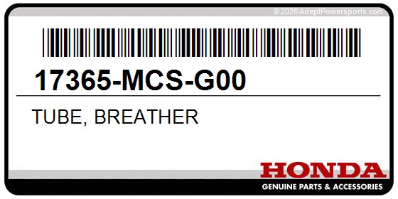 Honda 17365-MCS-G00 Tube, Breather