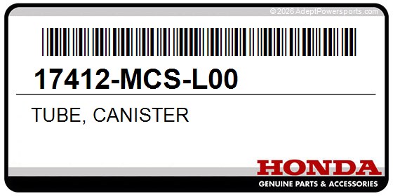 Honda 17412-MCS-L00 Tube, Canister