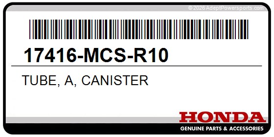 Honda 17416-MCS-R10 Tube, A, Canister