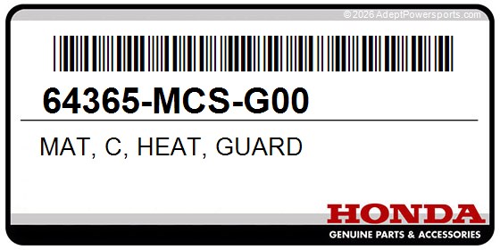 Honda 64365-MCS-G00 Mat, C, Heat, Guard
