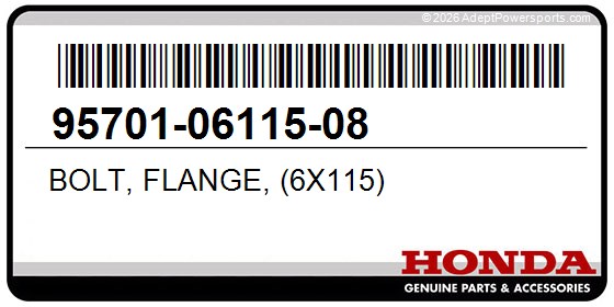 Honda 95701-06115-08 Bolt, Flange, (6X115)
