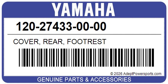 Yamaha 120-27433-00-00 Cover, Rear, Footrest