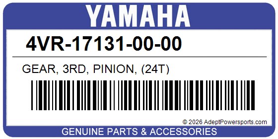 Yamaha 4VR-17131-00-00 Gear, 3Rd, Pinion, (24T)