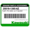 Kawasaki 35019-1365-6Z Flap, Fr, Side, Lh, F.Black