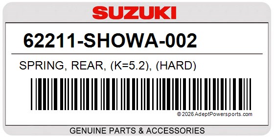 Suzuki 62211-SHOWA-002 Spring, Rear, (K=5.2), (Hard)