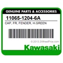 Kawasaki 11065-1204-6A Cap, Fr, Fender, H.Green