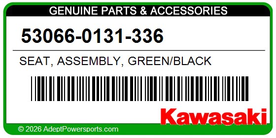 Kawasaki 53066-0131-336 Seat, Assembly, Green/Black