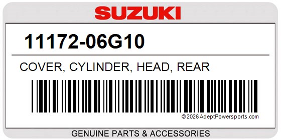Suzuki 11172-06G10 Cover, Cylinder, Head, Rear