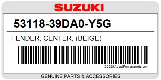 Suzuki 53118-39DA0-Y5G Fender, Center, (Beige)