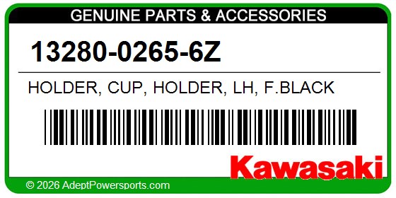Kawasaki 13280-0265-6Z Holder, Cup, Holder, Lh, F.Black