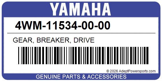 Yamaha 4WM-11534-00-00 Gear, Breaker, Drive
