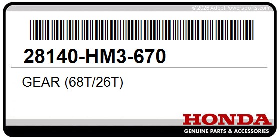 Honda 28140-HM3-670 Gear (68T/26T)