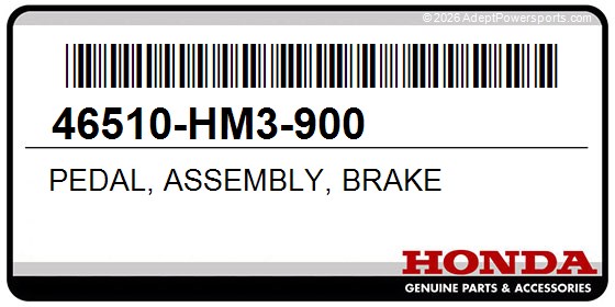 Honda 46510-HM3-900 Pedal, Assembly, Brake