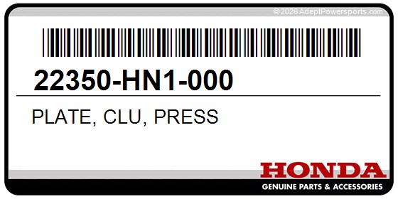 Honda 22350-HN1-000 Plate, Clu, Press