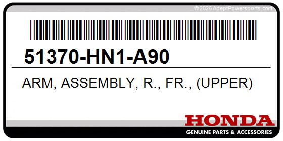 Honda 51370-HN1-A90 Arm, Assembly, R., Fr., (Upper)