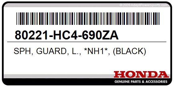 Honda 80221-HC4-690ZA Sph, Guard, L., *Nh1*, (Black)