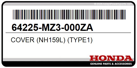 Honda 64225-MZ3-000ZA Cover (Nh159l) (Type1)