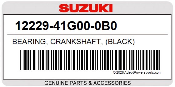 Suzuki 12229-41G00-0B0 Bearing, Crankshaft, (Black)