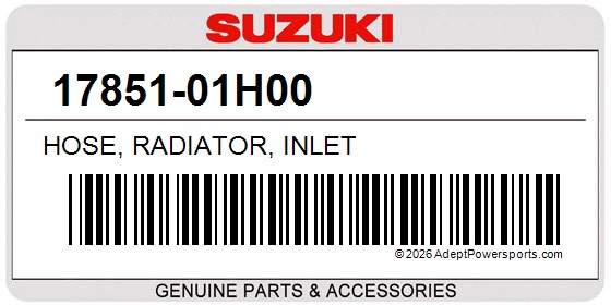 Suzuki 17851-01H00 Hose, Radiator, Inlet