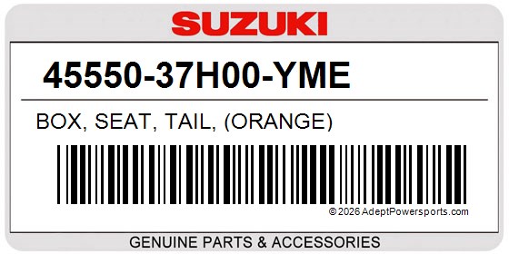 Suzuki 45550-37H00-YME Box, Seat, Tail, (Orange)