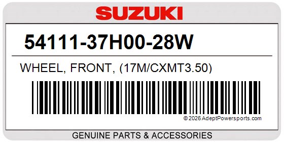 Suzuki 54111-37H00-28W Wheel, Front, (17M/Cxmt3.50)
