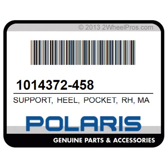 Polaris 1014372-458 Support, Heel, Pocket, Rh, Matte', Black