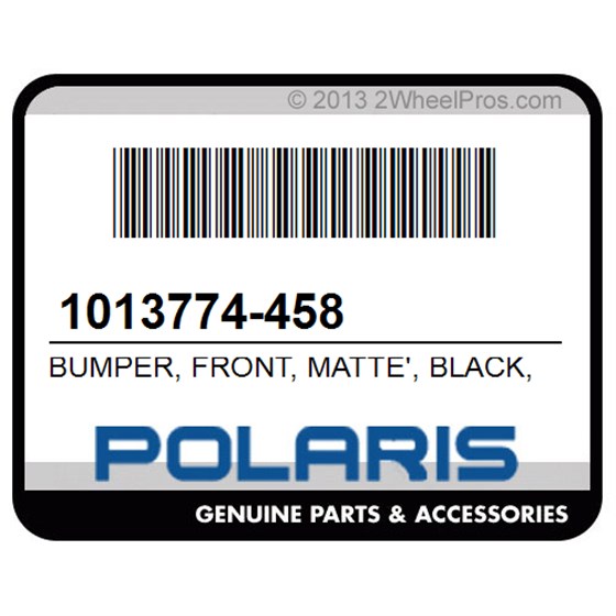 Polaris 1013774-458 Bumper, Front, Matte', Black, [Aa][Ab]