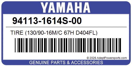 Yamaha 94113-1614S-00 Tire (130/90-16M/C 67H D404fl)